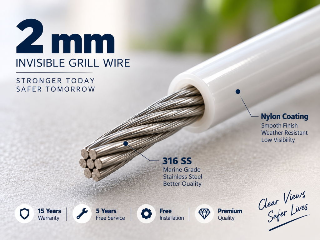2 mm invisible grill wire