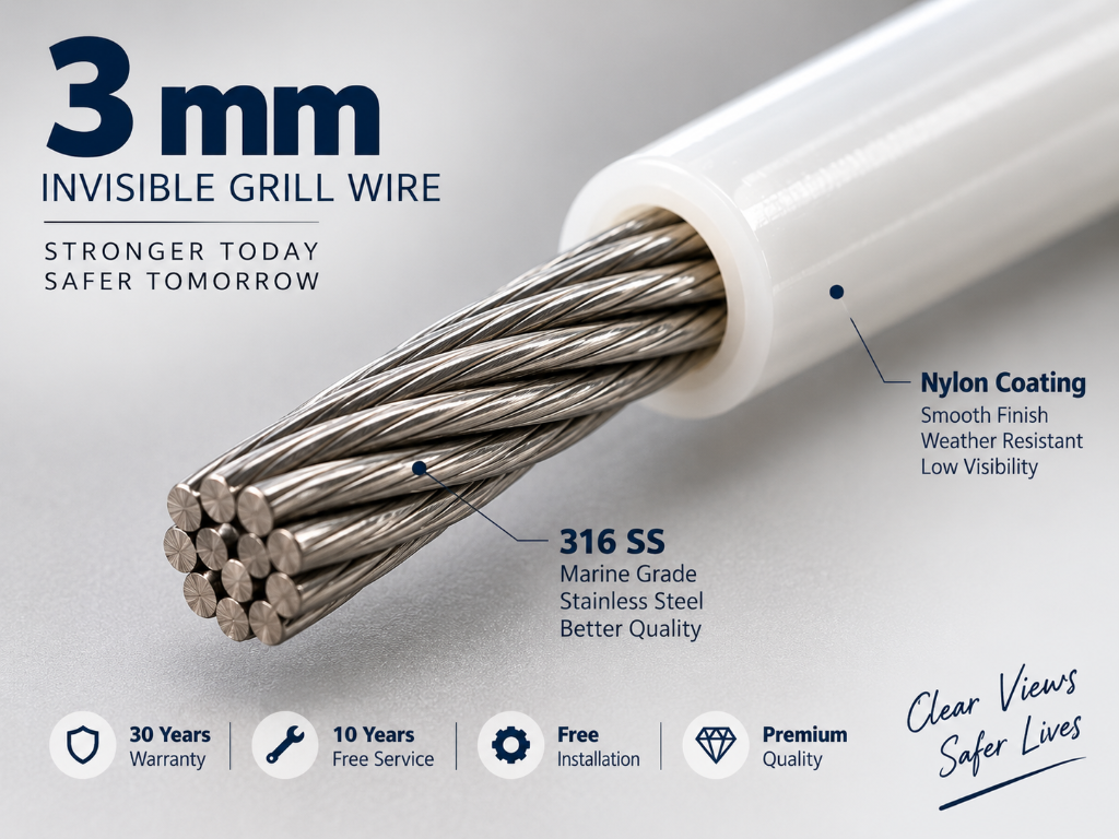3 mm invisible grill wire